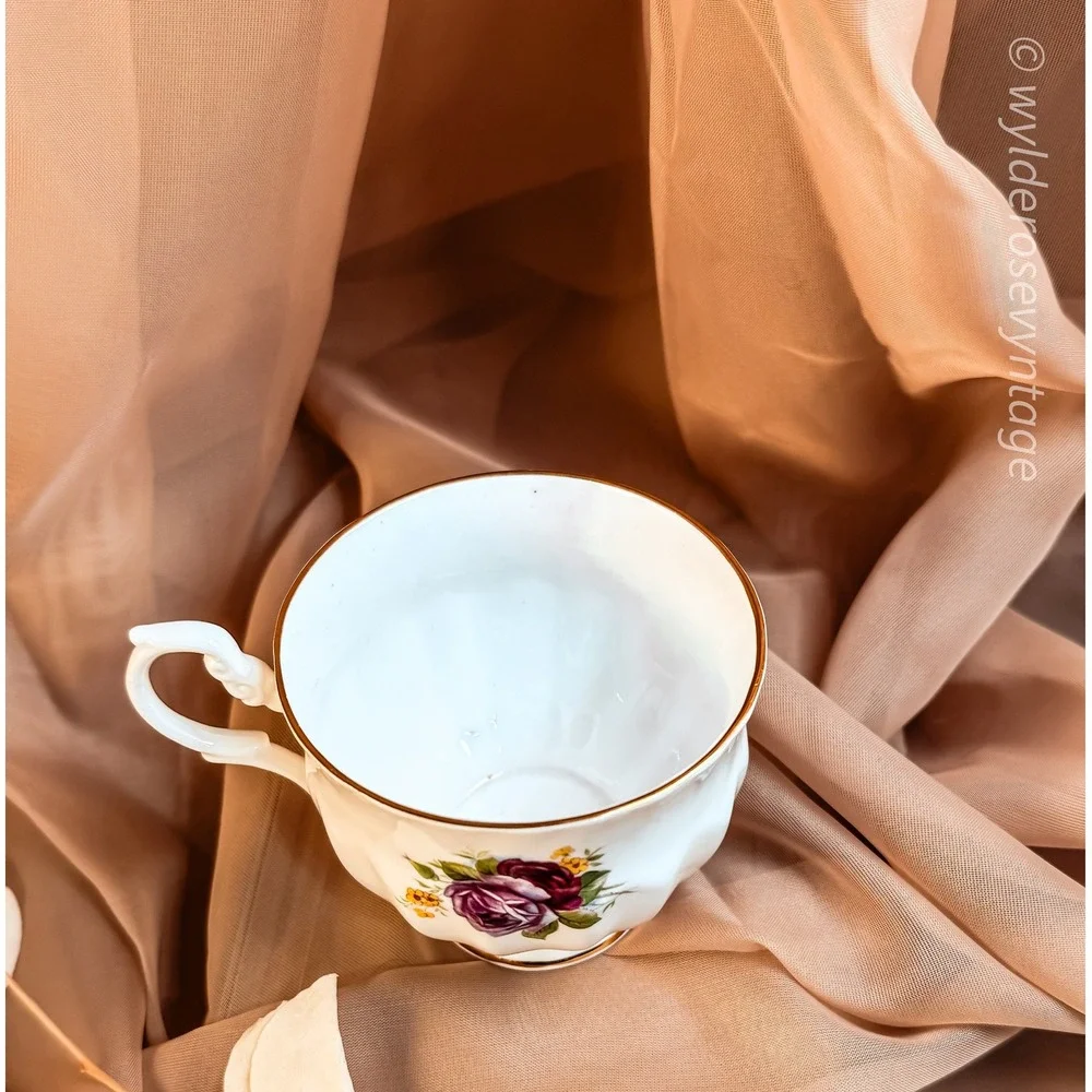 Floral Royal Dover Bone‎ China Teacup